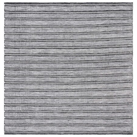 Safavieh 6 x 6 ft. Kilim Flat Weave Square Area Rug Black & Ivory KLM450Z-6SQ
